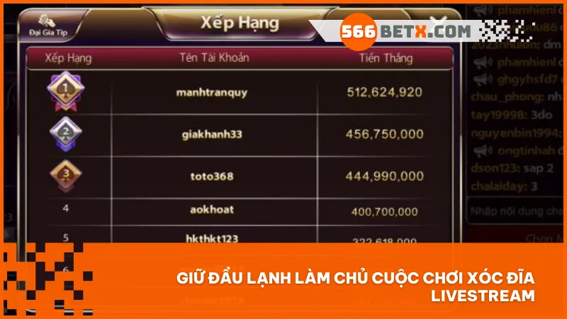 Giữ cái đầu lạnh và trái tim nóng – bí quyết để bứt phá tại mọi bàn cược livestream.