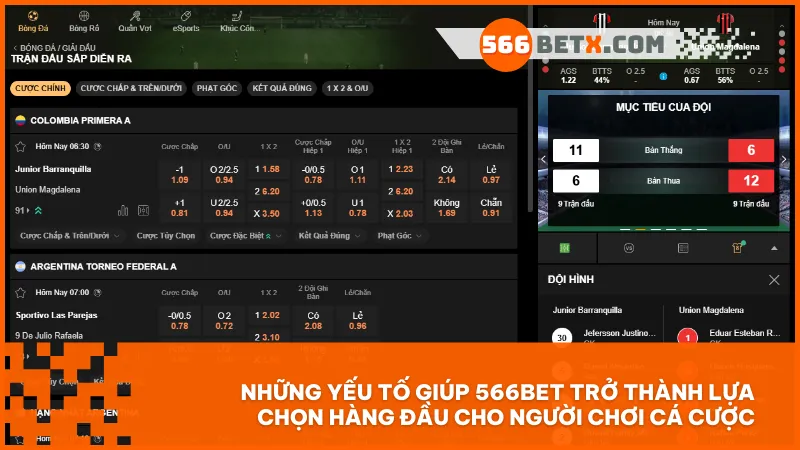 566BET mang đến các chương trình khuyến mãi hấp dẫn, giúp người chơi tối đa hóa cơ hội thắng cược trong các trận thể thao.