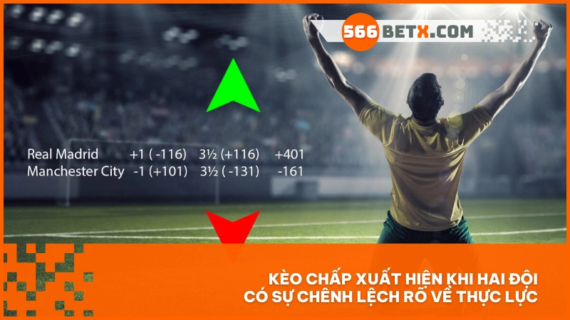 Kèo chấp xuất hiện khi hai đội có sự chênh lệch rõ về thực lực